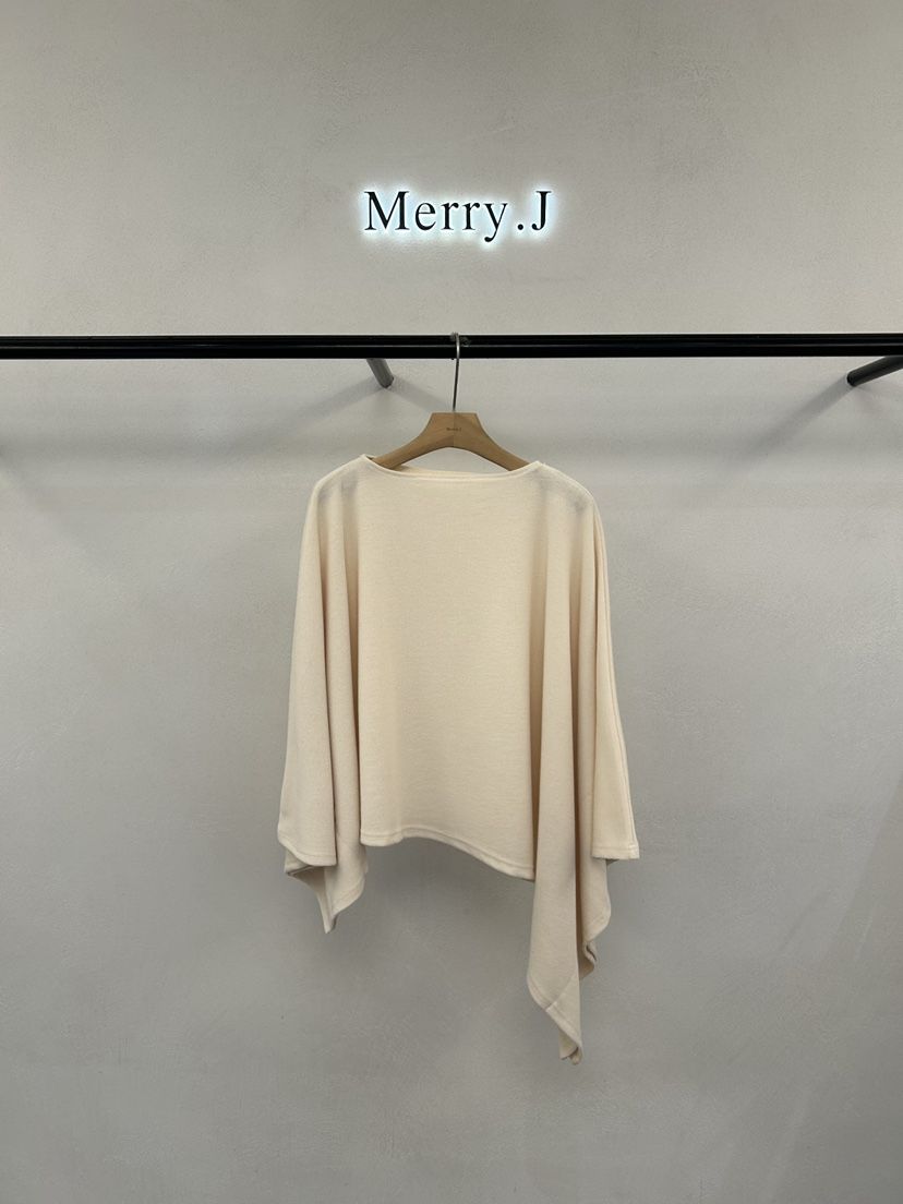 MERRY-J東大門㊣實拍女士新款熱賣25秋冬推薦人氣長袖T恤斗篷MERRY-J長袖T恤