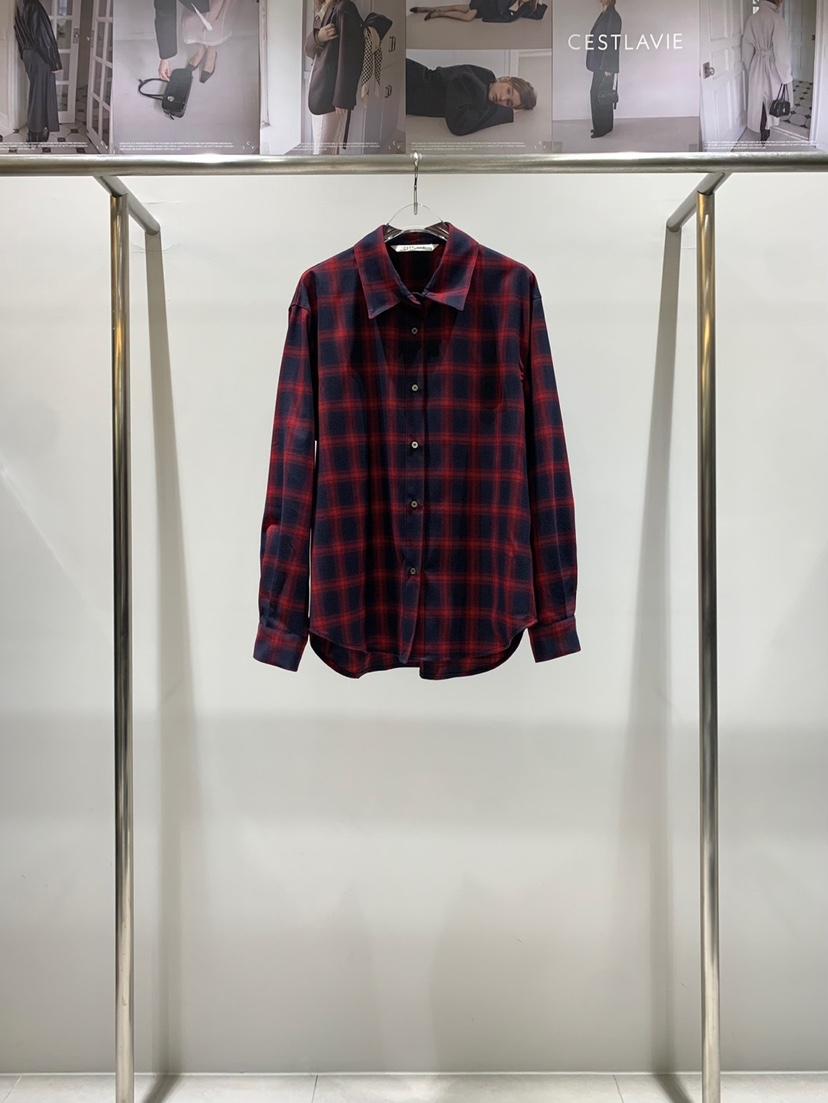 CESTLAVIE東大門㊣實拍女士新品職業人氣真品襯衫蕾絲衫格紋CESTLAVIE襯衫/蕾絲衫