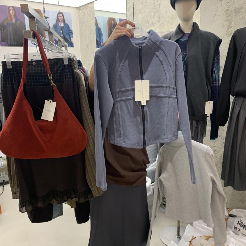 SOLD OUT韓國直郵㊣女士新款25秋冬人氣休閑熱賣長袖T恤拉鏈SOLD OUT長袖T恤