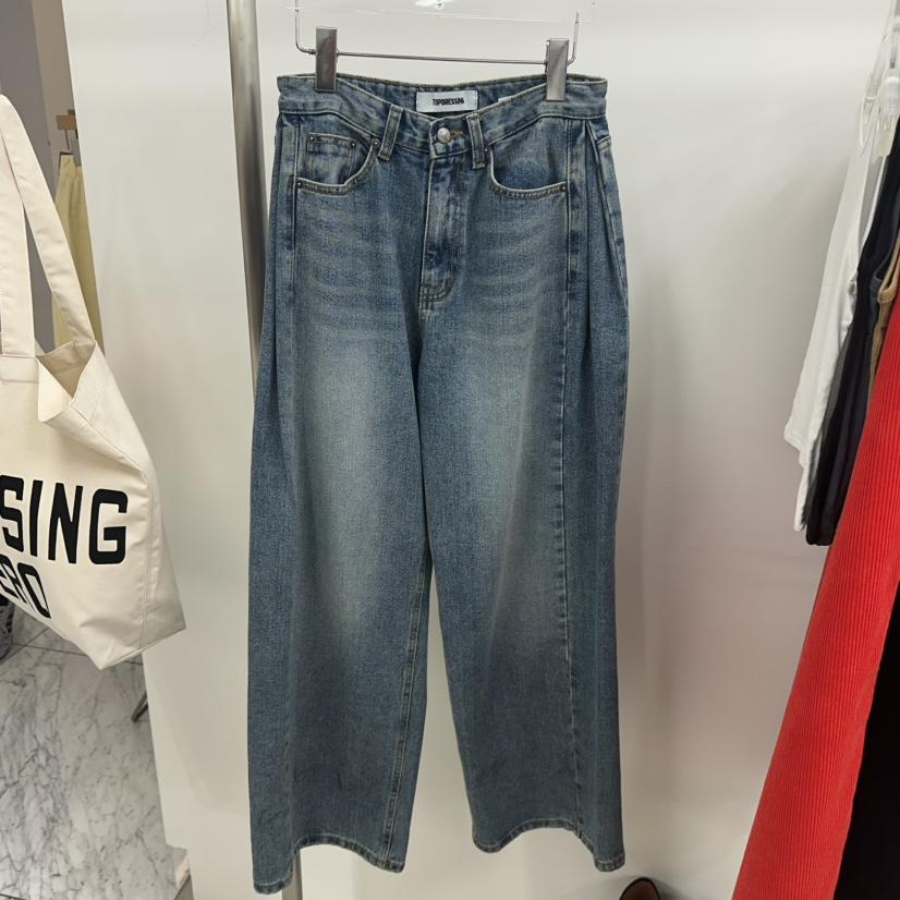 TOPDRESSING韓國直郵㊣女士新品休閑推薦真品熱賣時尚牛仔褲TOPDRESSING牛仔褲