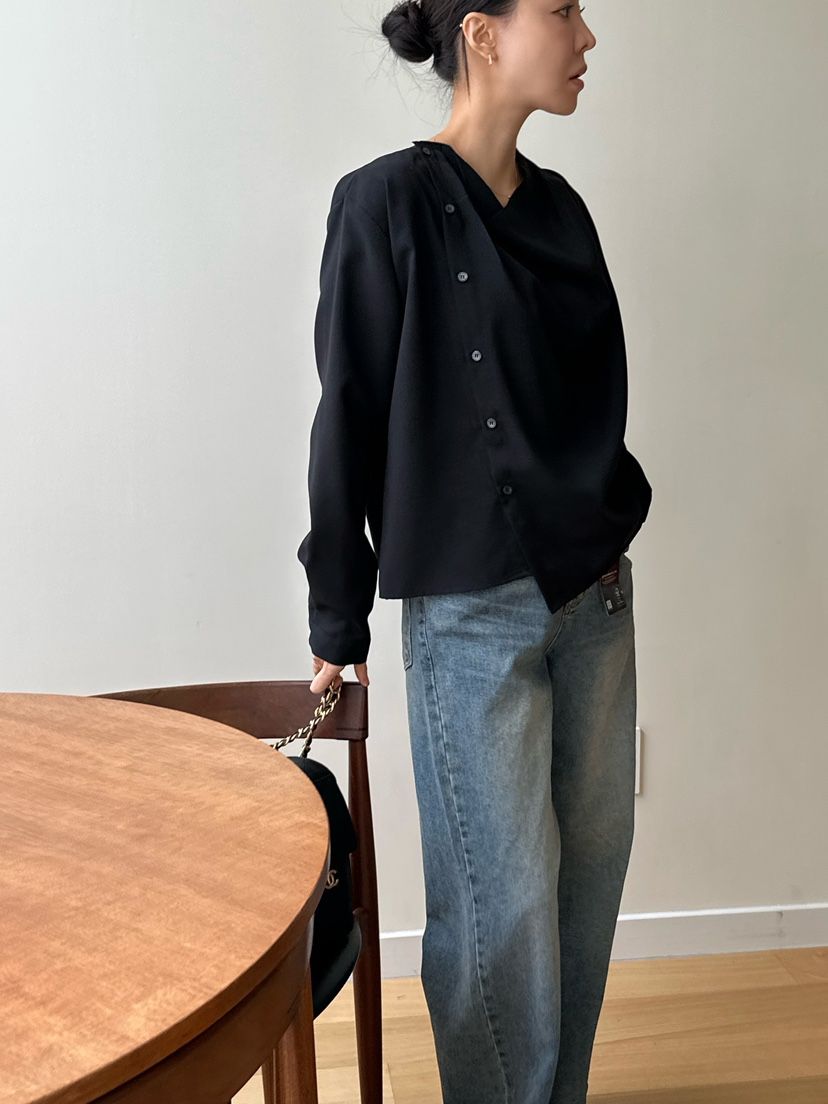 LE VASE東大門㊣代購女裝新品熱賣推薦職業休閑襯衫蕾絲衫LE VASE襯衫/蕾絲衫