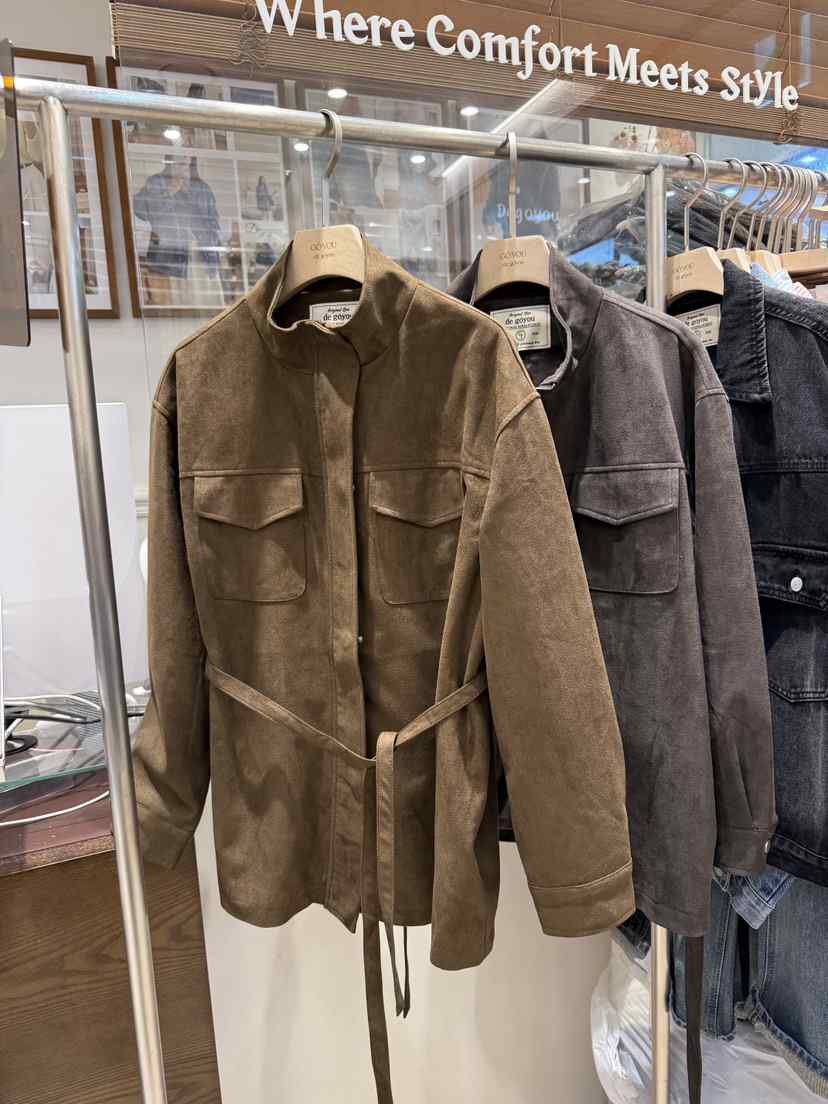 DE GO YOU東大門㊣代購女裝新品真品人氣職業25秋冬夾克絨面革DE GO YOU夾克