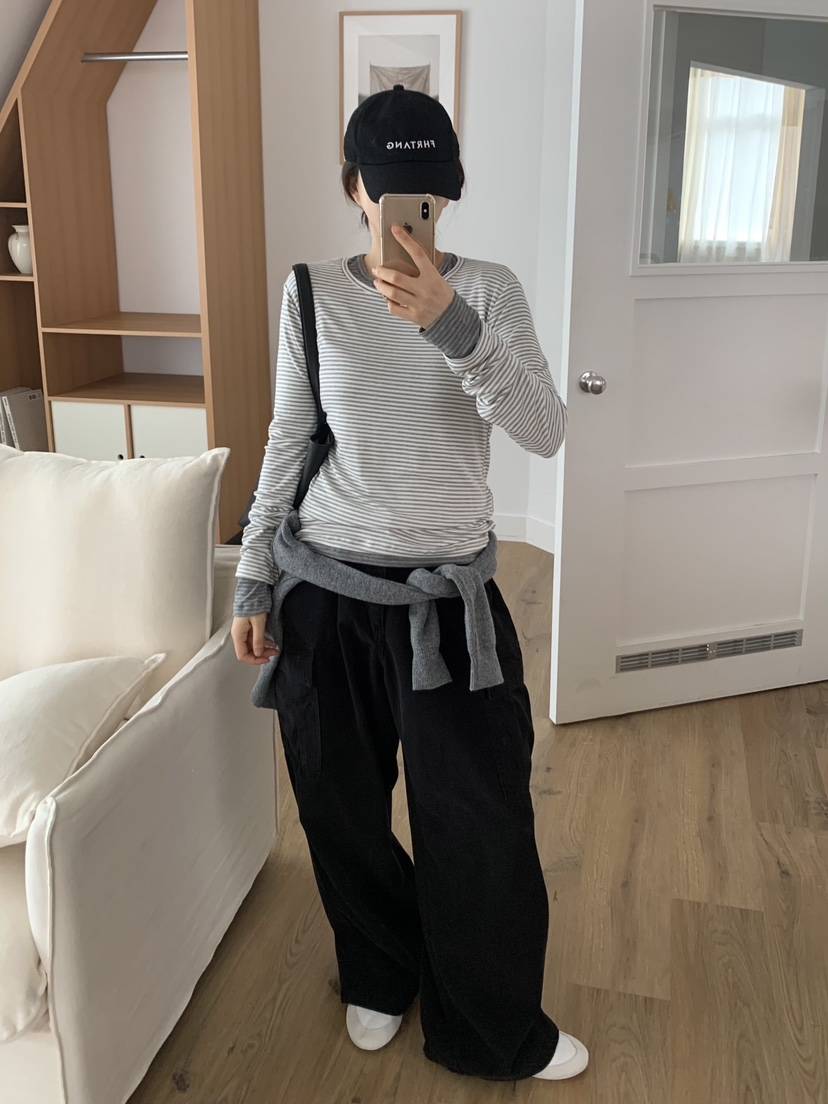 FORMSTUDIO東大門㊣直郵女士新品25秋冬熱賣時尚長袖T恤圓領FORMSTUDIO長袖T恤