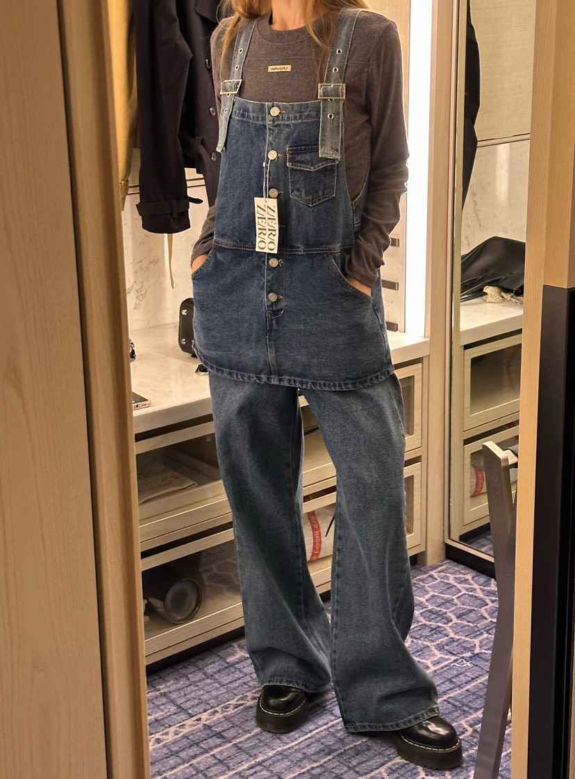 ZEROZERO東大門㊣直郵女裝新品人氣25秋冬推薦休閑職業背帶褲ZEROZERO背帶褲