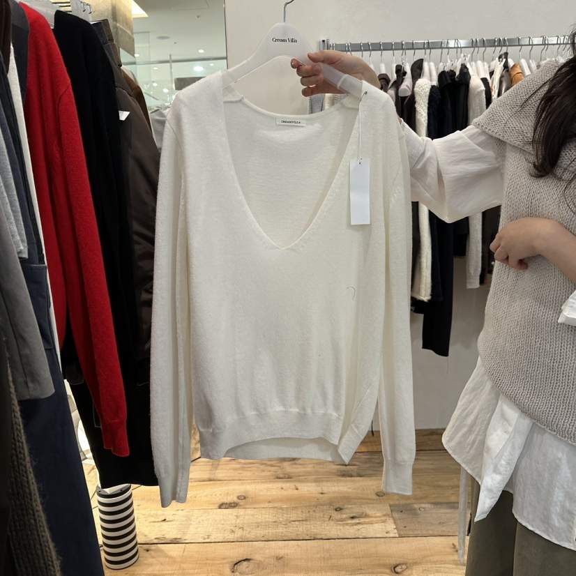 CREAM VILLA韓國代購㊣女裝新款職業針織衫CREAMVILLA針織衫