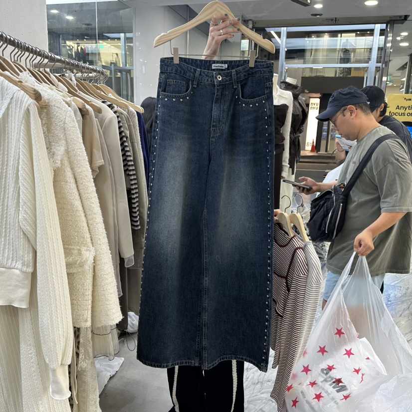 FOUNDATION韓國直郵㊣女士新款熱賣25秋冬職業人氣真品牛仔褲FOUNDATION牛仔褲