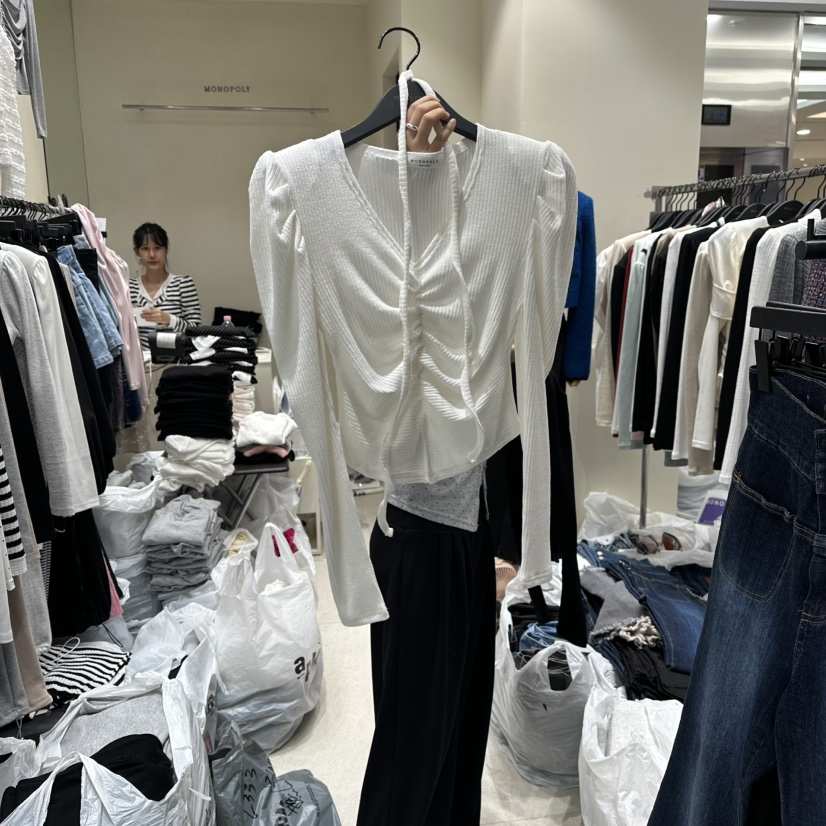 MONOPOLY東大門㊣代購女裝新品休閑職業人氣推薦真品長袖T恤MONO_POLY長袖T恤