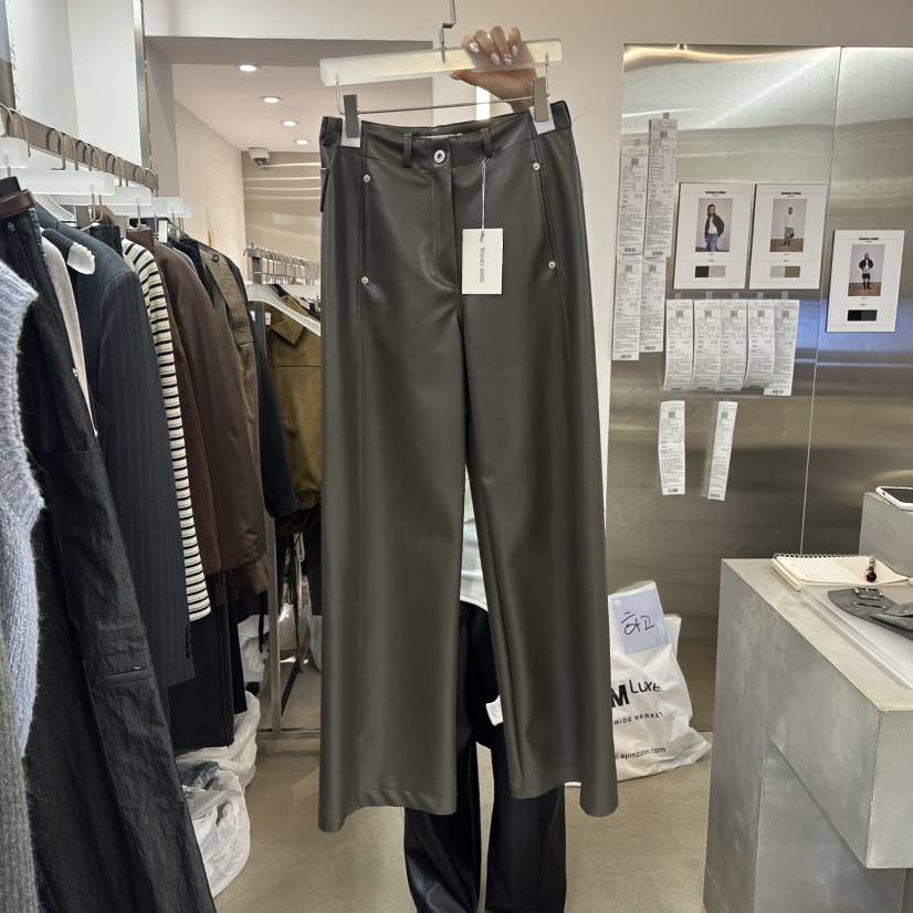 WEARABLE-L東大門㊣代購女士新款25秋冬推薦休閑休閑褲皮褲WEARABLE休閑褲