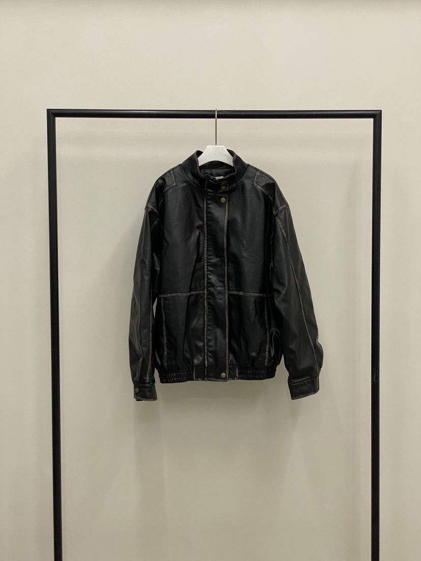 MUCH MORE韓國代購㊣女裝新品推薦25秋冬熱賣真品夾克皮革MUCH MORE夾克