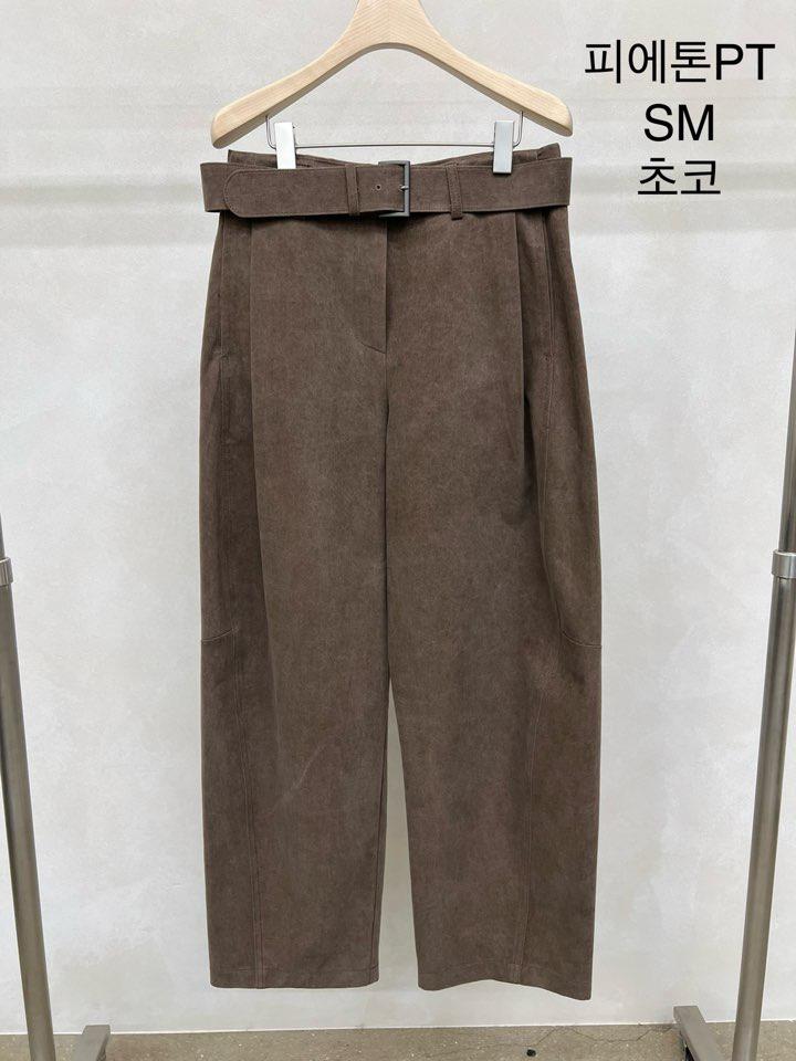 LAKE-A韓國代購㊣女士新品職業真品時尚人氣25秋冬休閑褲含腰帶Lake side休閑褲