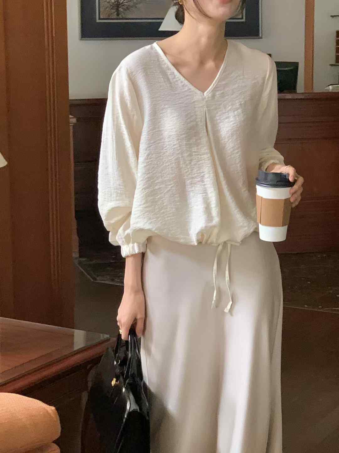 RENOUVEAU韓國代購㊣女士新款人氣推薦休閑時尚真品襯衫蕾絲衫RENOUVEAU襯衫/蕾絲衫