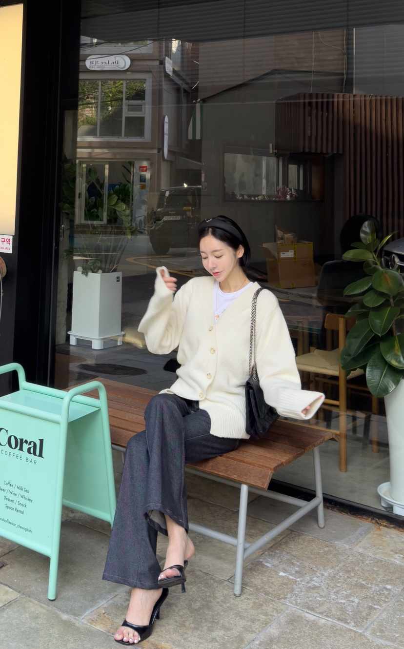 AWESOME-L東大門㊣代購女裝新款休閑職業時尚針織衫柔軟開衫AWESOME-L針織衫