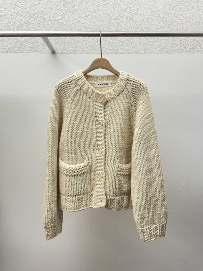 ROMANTICIZE東大門㊣代購女士新品25秋冬真品針織衫手工開衫ROMANTICIZE針織衫