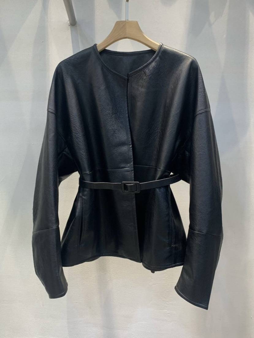 THE SIL韓國代購㊣女裝新品時尚25秋冬休閑夾克含腰帶圓領THE SIL/1 2ILLY夾克