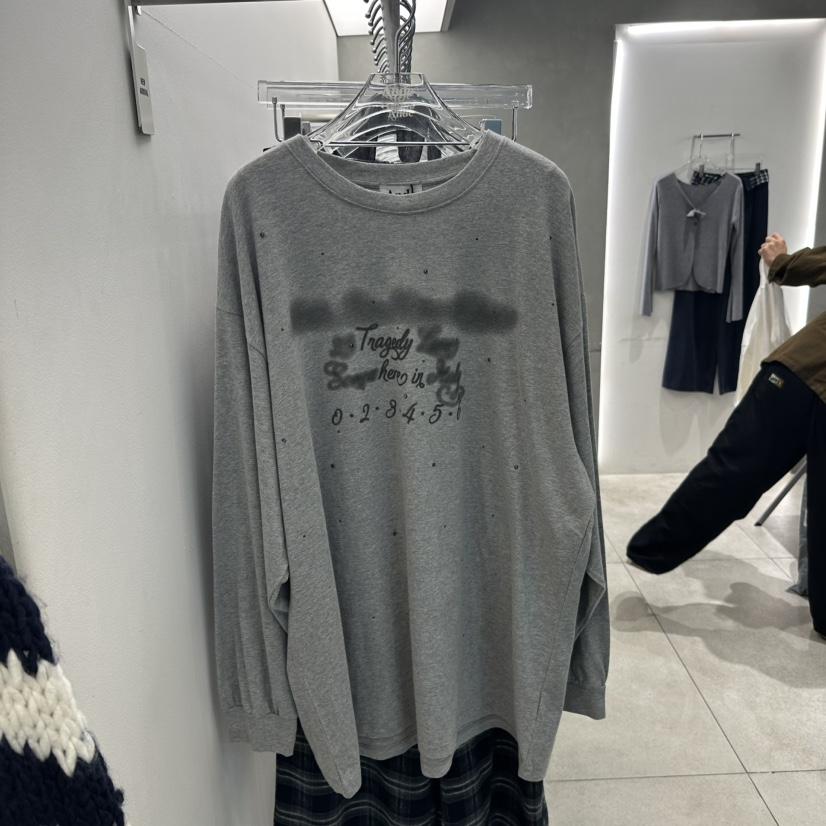 ANDE韓國直郵㊣女裝新品時尚職業休閑熱賣真品人氣25秋冬長袖T恤Ande長袖T恤
