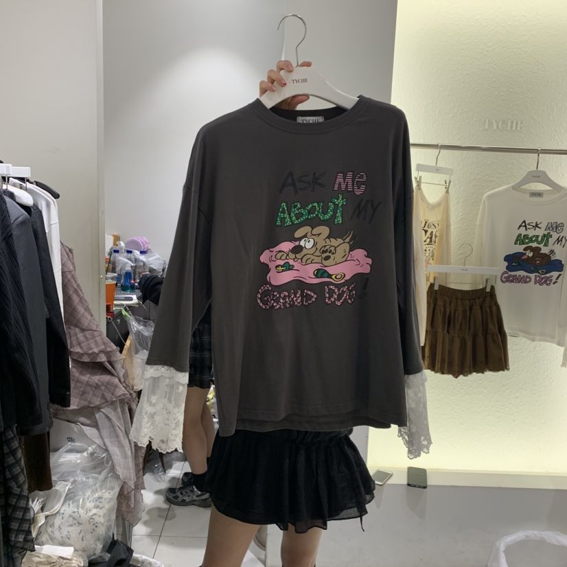 TYCHE韓國直郵㊣女裝新款人氣真品熱賣25秋冬時尚休閑長袖T恤TYCHE長袖T恤