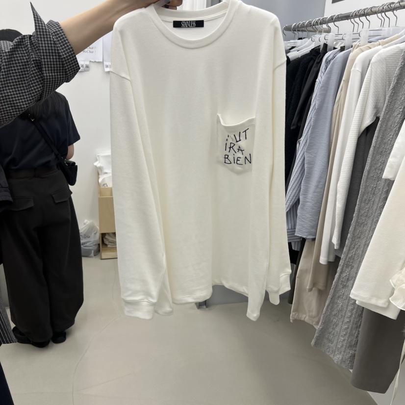 STAINLESS東大門㊣實拍女士新款熱賣人氣時尚真品25秋冬長袖T恤STAINLESS長袖T恤
