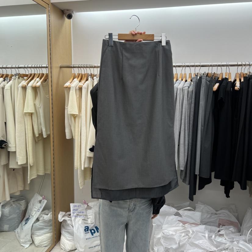 DRESS ROOM東大門㊣代購女裝新品熱賣時尚半身裙中短裙透明DRESS ROOM半身裙/中短裙