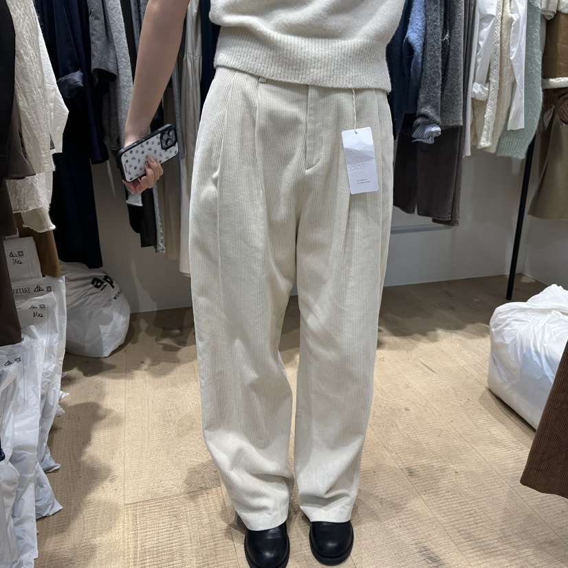 OVERTAKE韓國直郵㊣女士新品25秋冬真品熱賣職業休閑褲燈芯絨OVERTAKE休閑褲