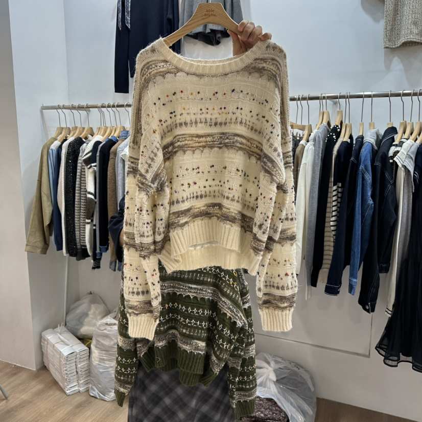 ABLESTUDIO東大門㊣實拍女士新品休閑真品25秋冬推薦針織衫ABLESTUDIO針織衫