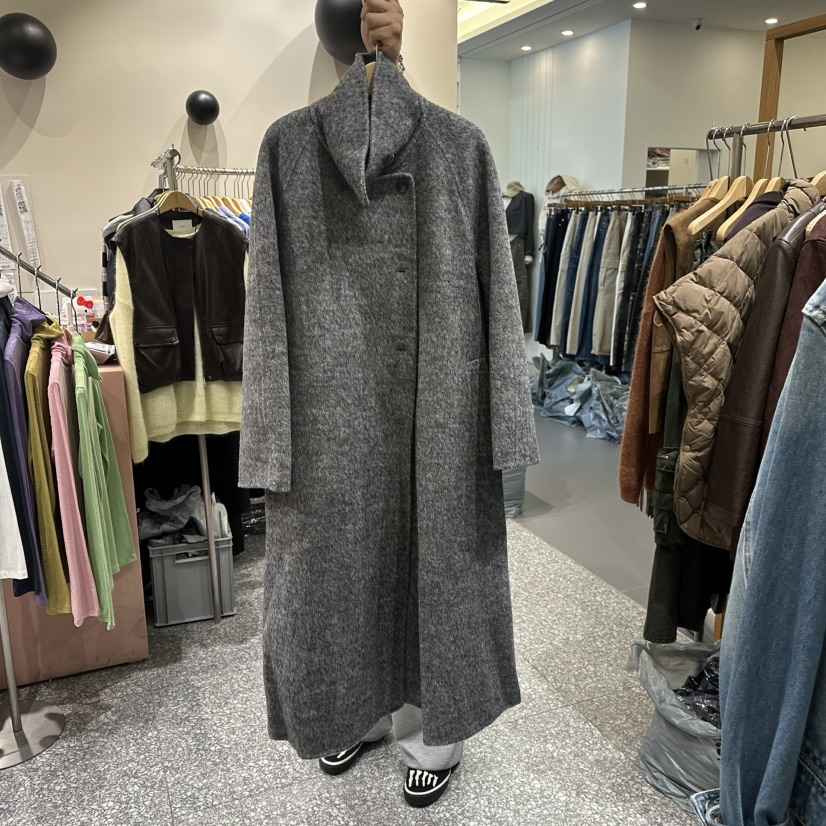 SOF東大門㊣實拍女士新款真品人氣時尚25秋冬中長款大衣高領腰帶SOF中長款大衣