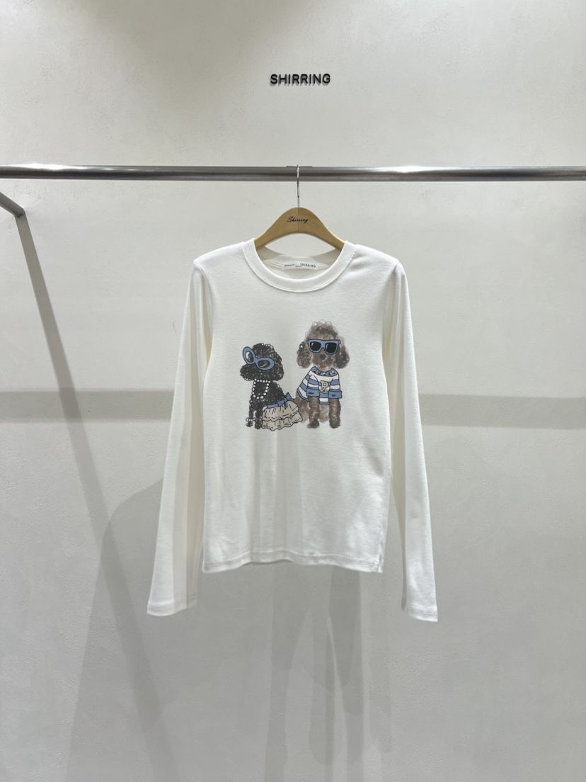 SHIRRING韓國直郵㊣女裝新品25秋冬休閑人氣熱賣職業長袖T恤SHIRRING長袖T恤