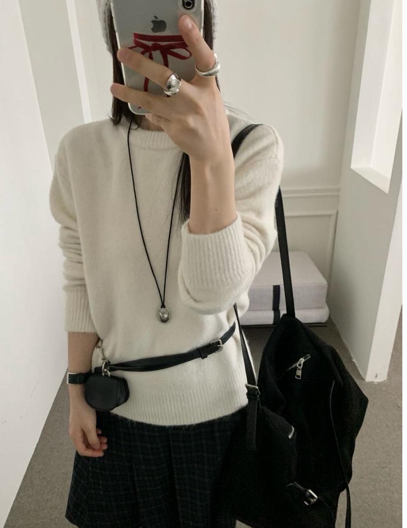 DOUZEMOIS東大門㊣代購女裝新品人氣25秋冬時尚針織衫不含腰包DOUZEMOIS針織衫