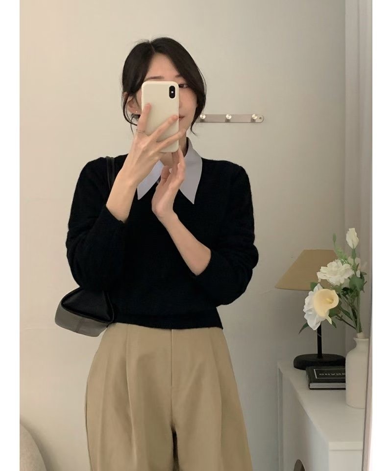 vol-ant韓國代購㊣女裝新款熱賣推薦25秋冬針織衫不含內搭VOLANT針織衫
