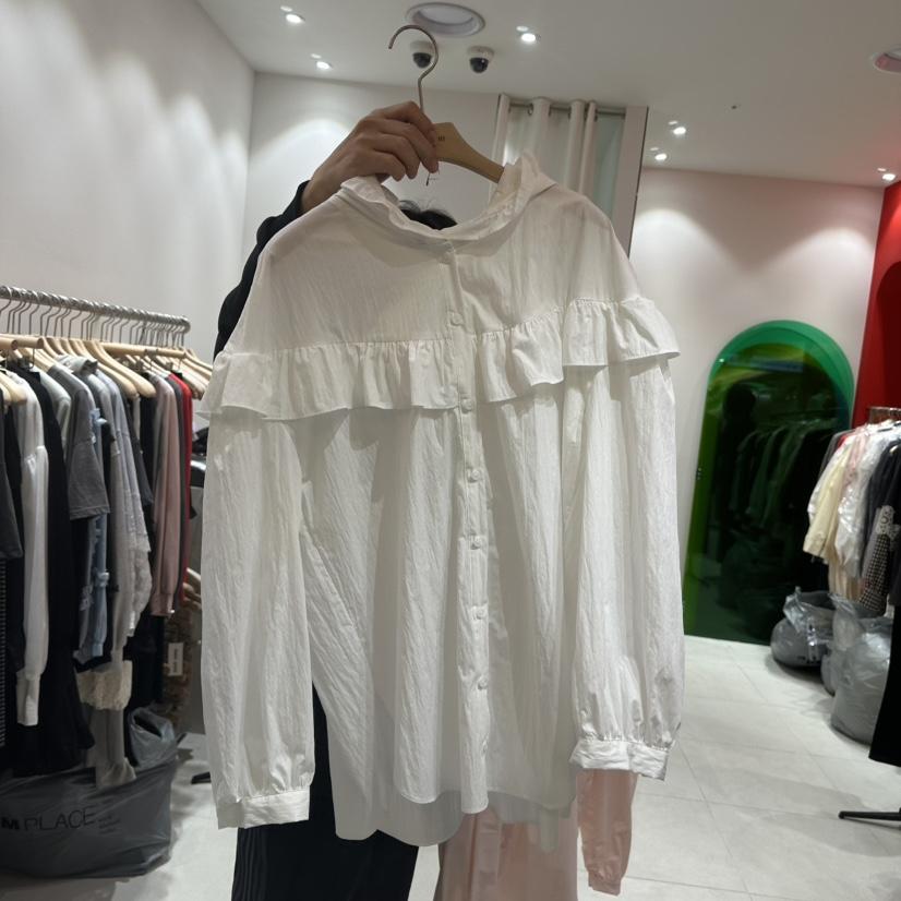 MINI UNNI韓國直郵㊣女裝新品職業熱賣時尚推薦襯衫蕾絲衫MINI UNNI襯衫/蕾絲衫