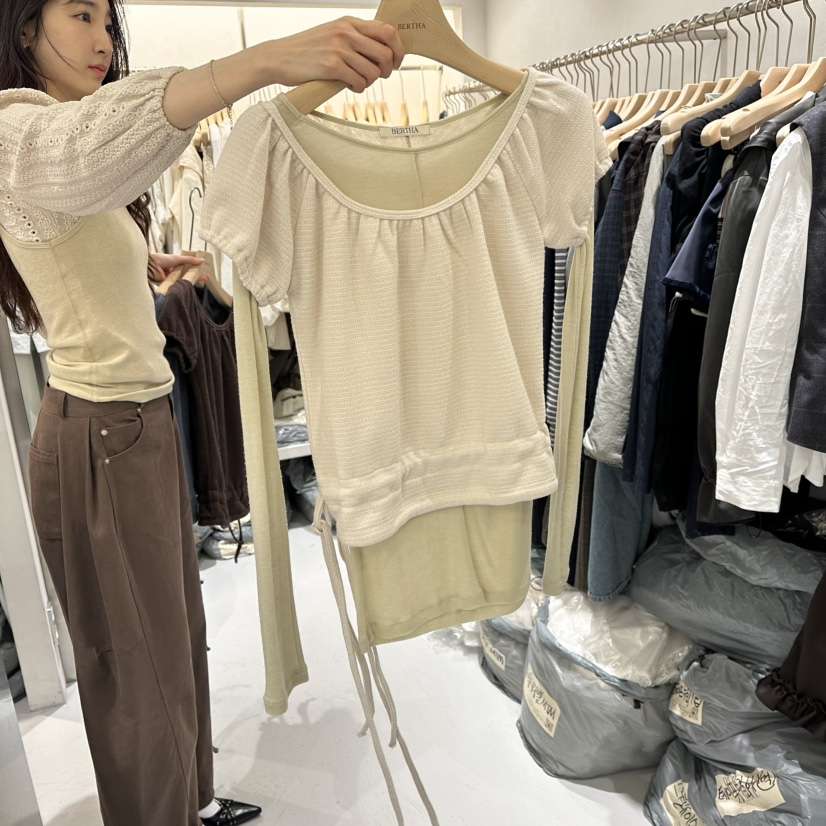 BERTHA韓國直郵㊣女士新款職業真品熱賣人氣時尚T恤不含內搭BERTHAT恤