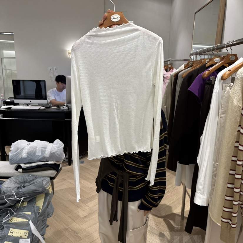 BRUSH-P東大門㊣代購女士新款熱賣25秋冬休閑真品人氣長袖T恤BRUSH-P長袖T恤