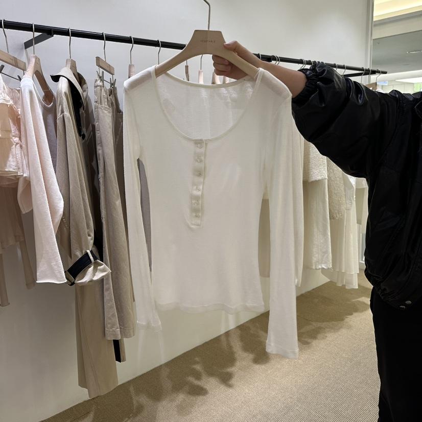 VEGETABLE韓國直郵㊣女裝新品人氣休閑25秋冬時尚推薦長袖T恤VEGETABLE長袖T恤