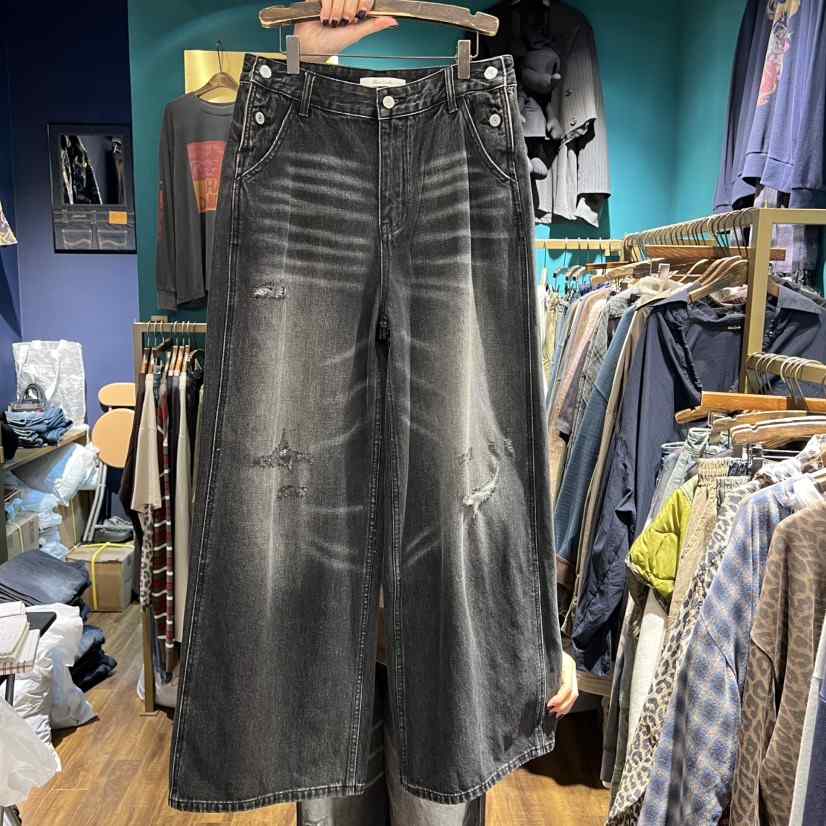 MERCI LINDA韓國代購㊣女裝新品25秋冬真品推薦休閑牛仔褲MERCI LINDA牛仔褲