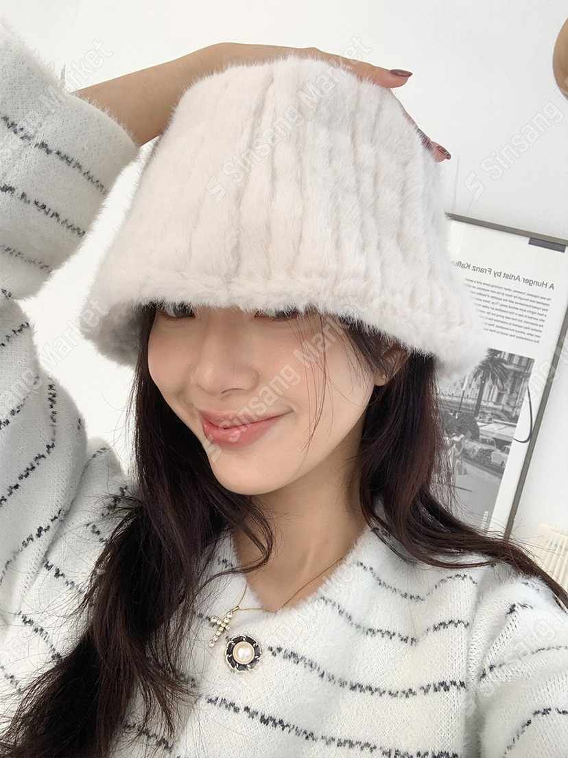 NICEALICE韓國代購㊣女裝新品熱賣真品休閑職業帽子漁夫帽毛皮NICEALICE帽子
