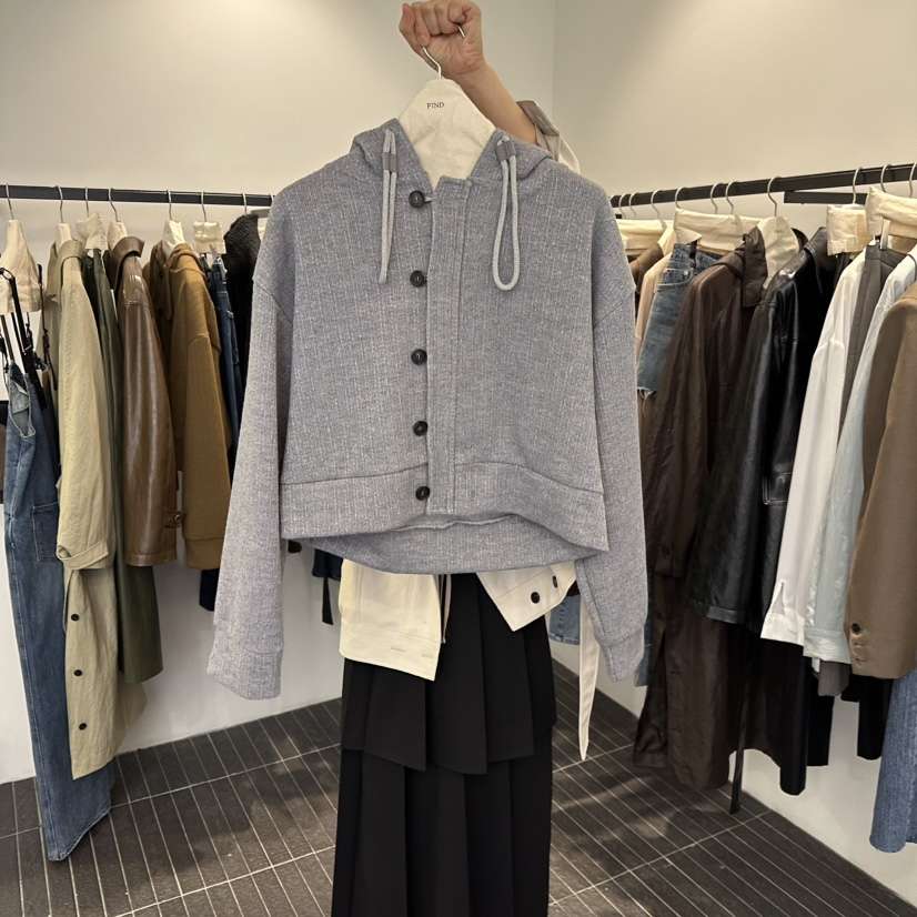 FIND-P東大門㊣代購女士新款熱賣時尚職業真品夾克拉鏈連帽FIND-P夾克