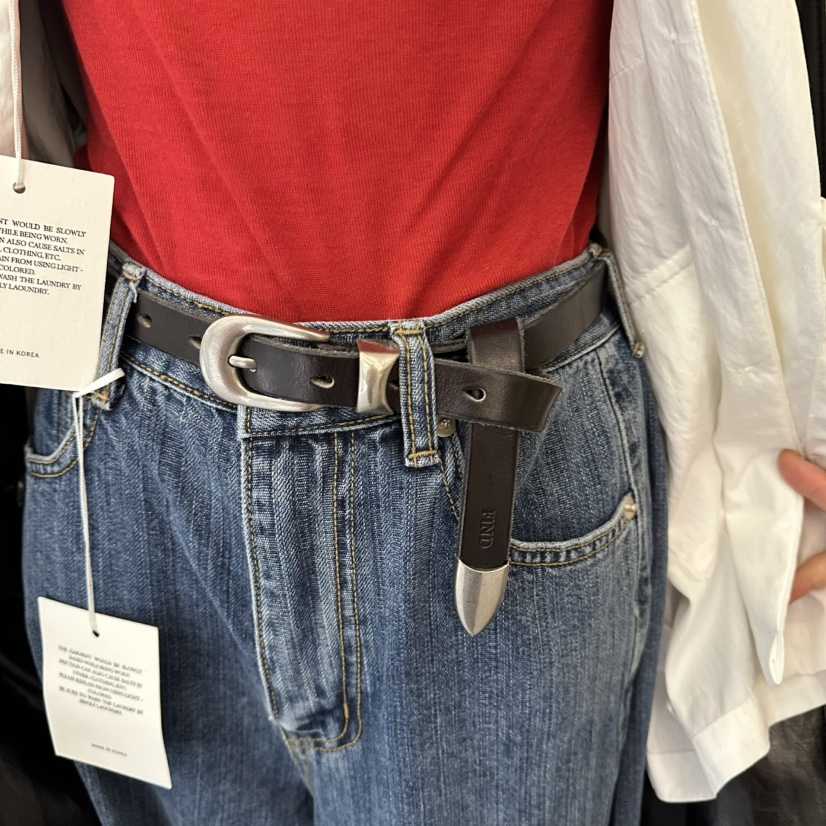 FIND-P韓國代購㊣女裝新款職業25秋冬真品休閑推薦腰帶牛皮FIND-P腰帶