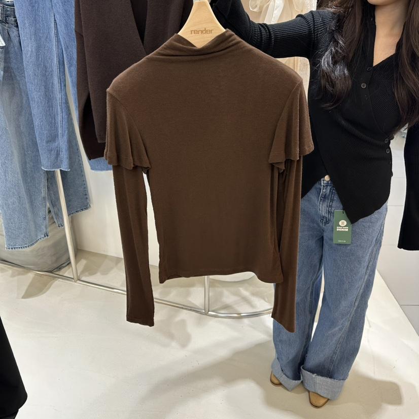 RENDER韓國直郵㊣女士新品職業推薦人氣時尚休閑真品長袖T恤RENDER長袖T恤