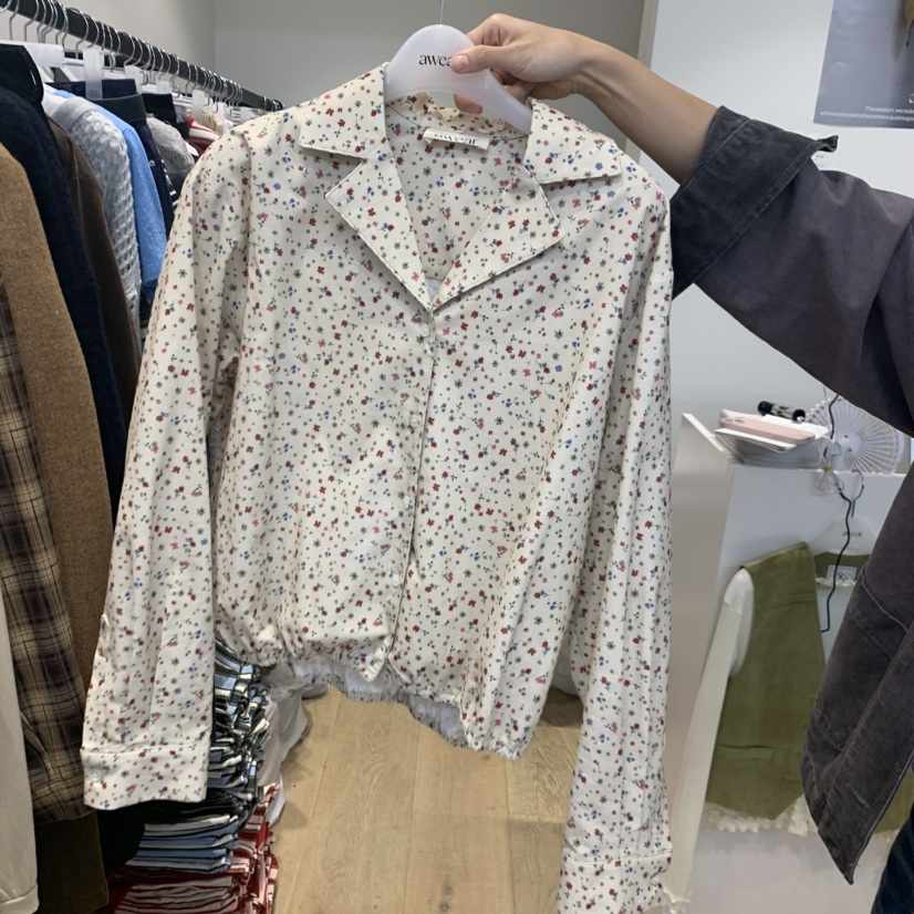 RUMIRU/AWEAR韓國直郵㊣女裝新款真品25秋冬休閑襯衫蕾絲衫awear/RUMIRU襯衫/蕾絲衫