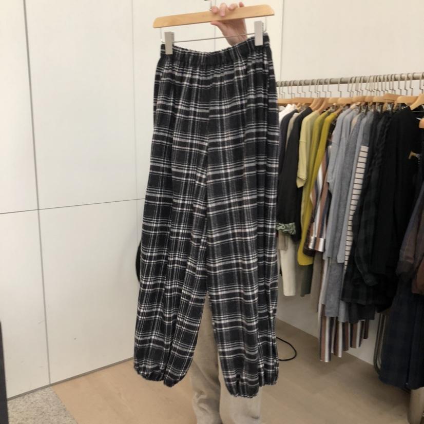 DOHWAJI東大門㊣直郵女士新品推薦休閑真品時尚休閑褲羊毛格紋DOHWAJI休閑褲
