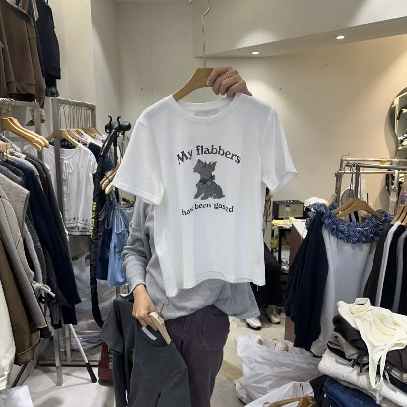 HIPTIQUE韓國代購㊣女裝新款休閑人氣時尚熱賣25秋冬T恤狗狗HIPTIQUET恤