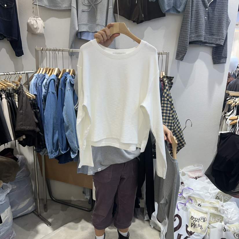 HIPTIQUE韓國直郵㊣女士新品推薦25秋冬人氣時尚長袖T恤寬松HIPTIQUE長袖T恤
