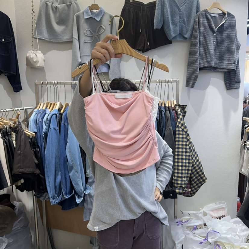 HIPTIQUE韓國代購㊣女士新品時尚25秋冬職業人氣休閑吊帶背心HIPTIQUE吊帶/背心