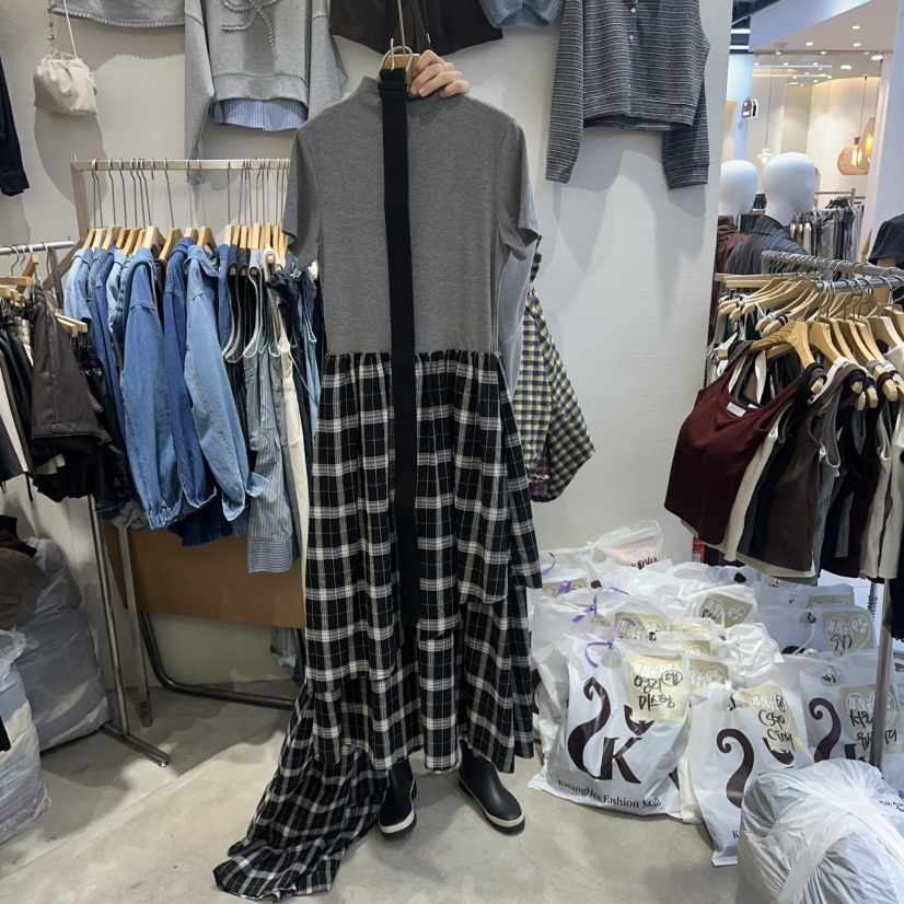 HIPTIQUE東大門㊣直郵女裝新款真品25秋冬人氣連衣裙含腰帶HIPTIQUE連衣裙