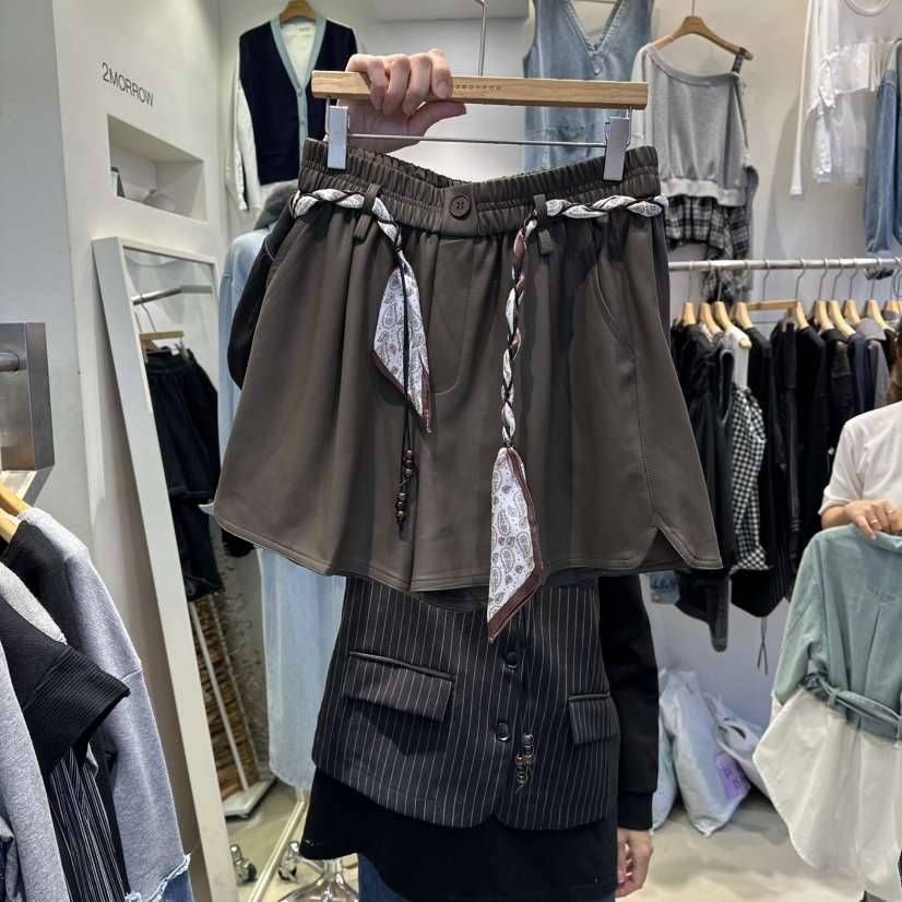 2MORROW東大門㊣代購女裝新品休閑推薦職業時尚短褲不含腰帶2MORROW短褲