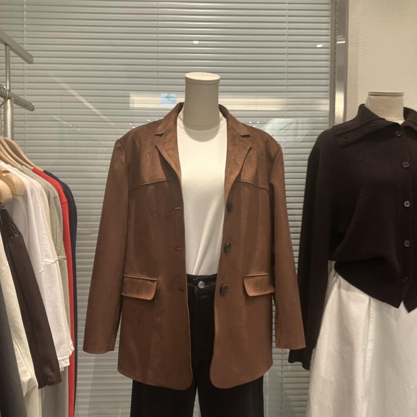 PLAMM東大門㊣實拍女裝新品職業25秋冬真品休閑時尚夾克絨面革PLAMM夾克