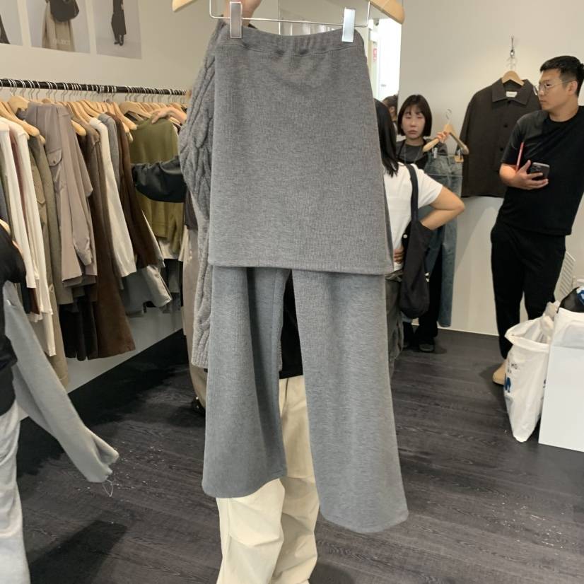 OBJECT韓國直郵㊣女裝新款推薦職業人氣真品熱賣25秋冬裙褲開衩OBJECT裙褲