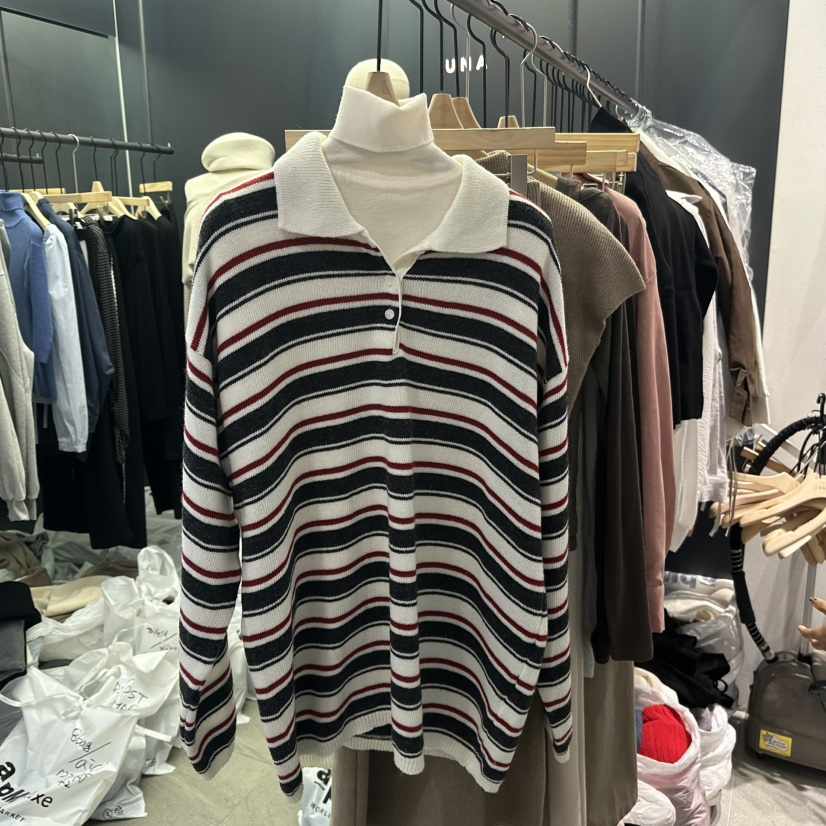 UNA/THE MAY東大門㊣代購女裝新品時尚休閑真品針織衫荷葉邊THEMAY/UNA針織衫