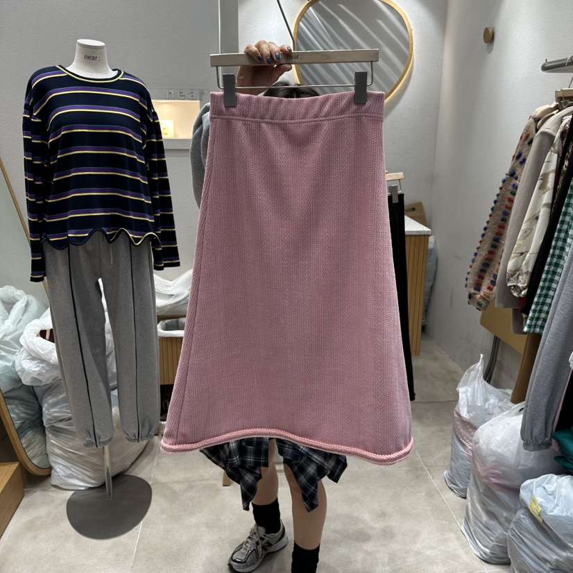 NEAR韓國代購㊣女裝新品休閑熱賣25秋冬職業真品人氣推薦長裙NEAR長裙