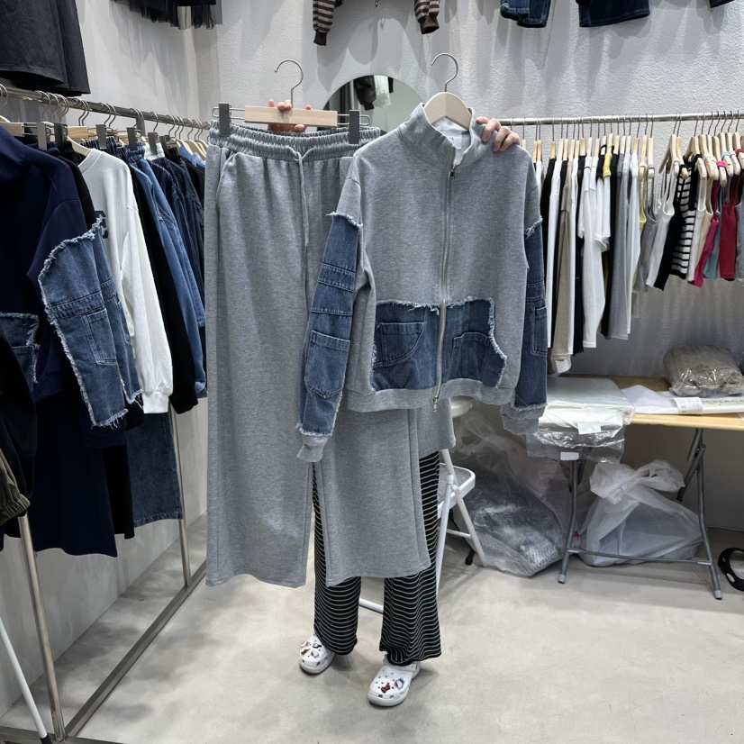 HOT PLACE韓國直郵㊣女裝新品職業時尚休閑套裝兩件套拉鏈HOT PLACE/DREAM GIRIS套裝