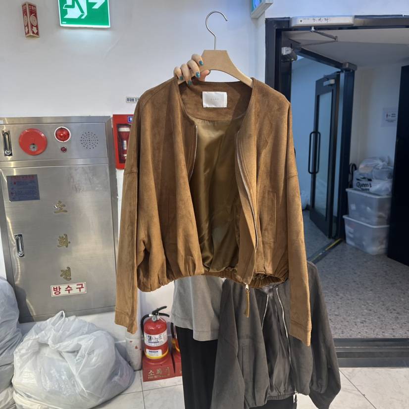 HARU韓國代購㊣女裝新品熱賣職業人氣25秋冬推薦夾克絨面革HARU夾克